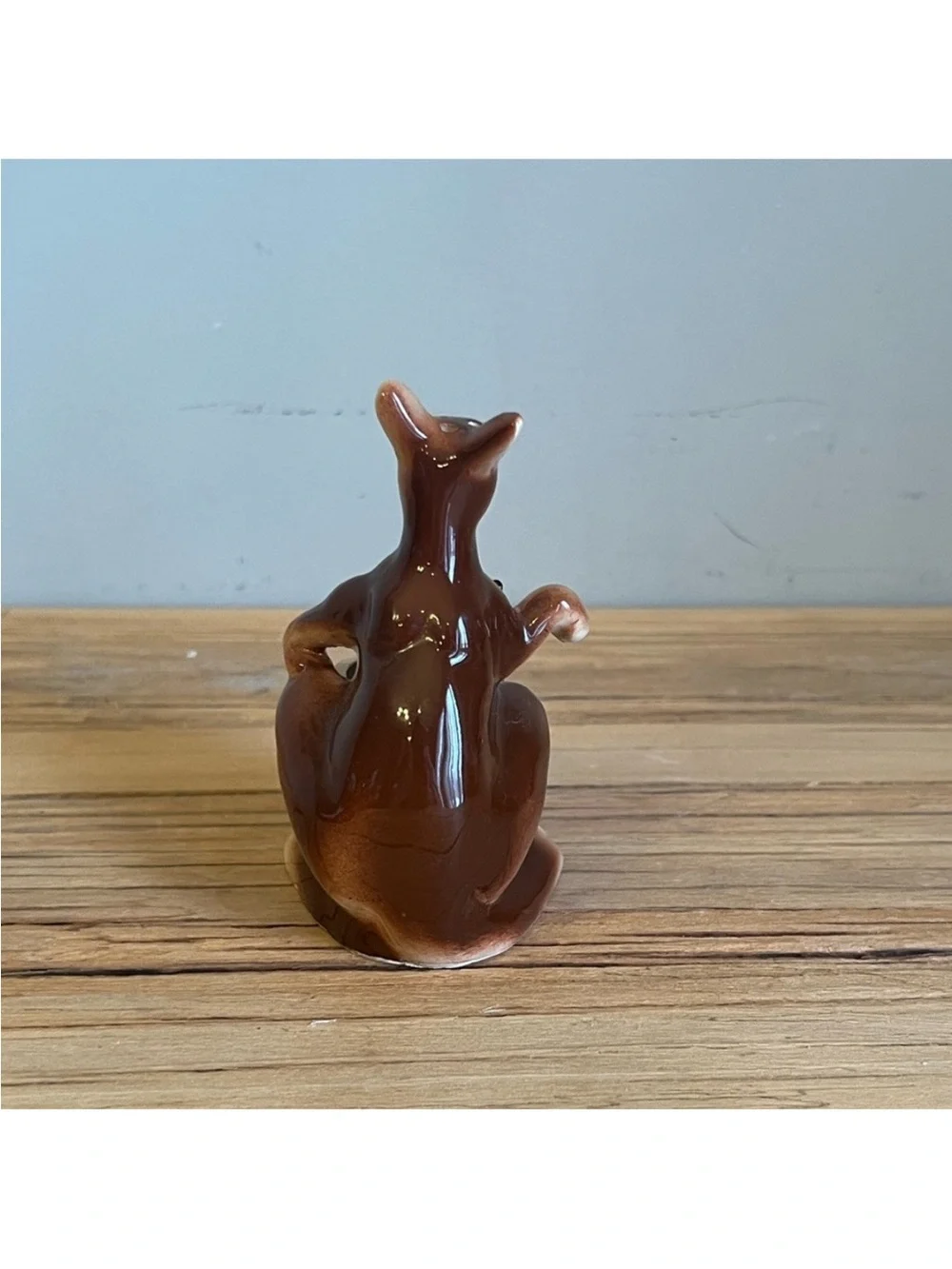 Porcelain kangaroo and joey salt and pepper shaker set-Marked Japan Vintage